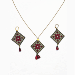 Baloch silver and needlework earrings